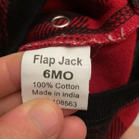 Flap Jack Infant / Baby ‘Bear Cheeks’ One Piece Romper Size 6 Months - Picture 5 of 6